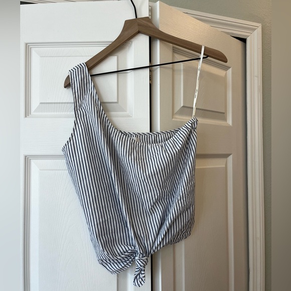 Lovers and friends tie that top Striped One-Shoulder Top cotton - Picture 2 of 6